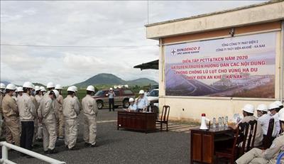 Thủy điện An Khê - Ka Nak tổ chức diễn tập phòng, chống thiên tai và tìm kiếm cứu nạn năm 2020