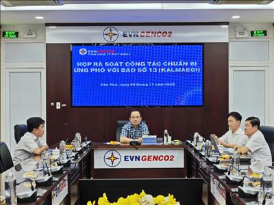 EVNGENCO2 chủ động triển khai các kịch bản ứng phó với bão số 13 (Kalmaegi)